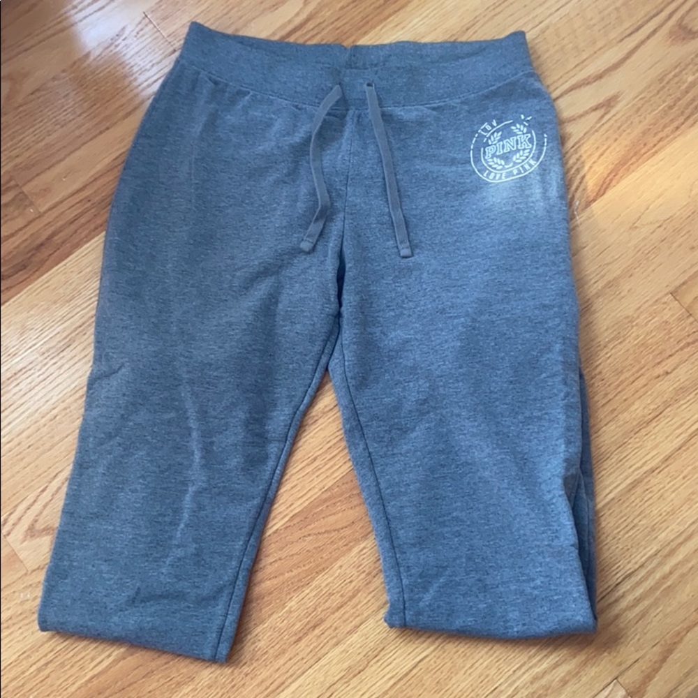 PINK gray sweatpants